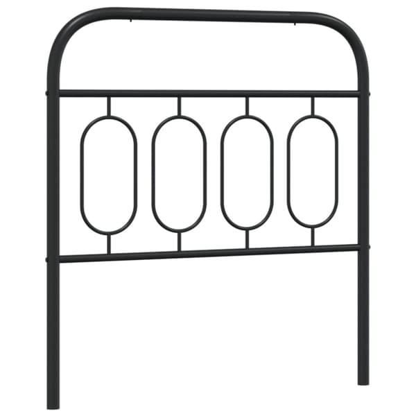 vidaXL Metallinen sängynpääty musta 90 cm
