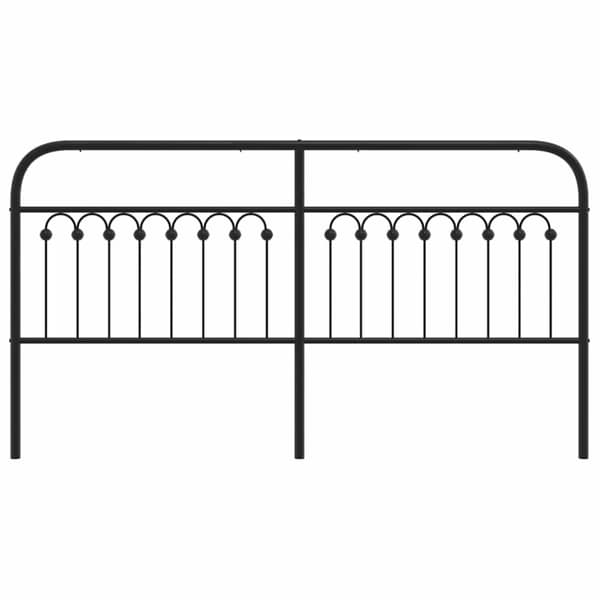 vidaXL sengegavl 180 cm metal sort