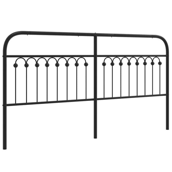 vidaXL sengegavl 180 cm metal sort