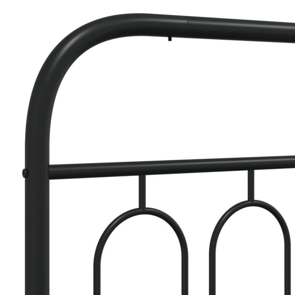 vidaXL sengegavl 75 cm metal sort