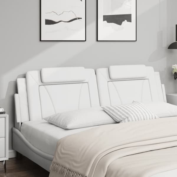 vidaXL gavlpude 180 cm kunstlæder hvid