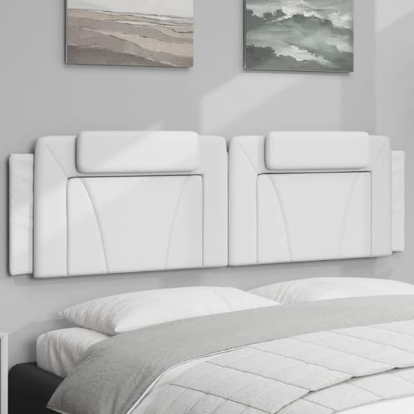 vidaXL gavlpude 180 cm kunstlæder hvid