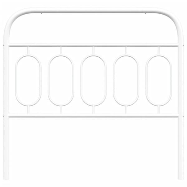 vidaXL sengegavl 100 cm metal hvid