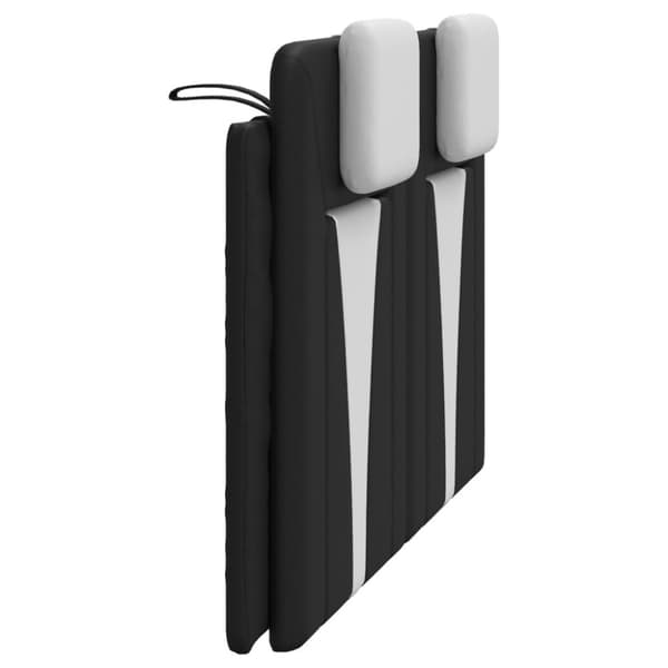 vidaXL gavlpude 140 cm kunstlæder sort og hvid