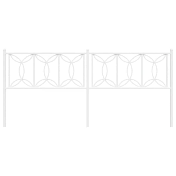 vidaXL sengegavl 200 cm metal hvid