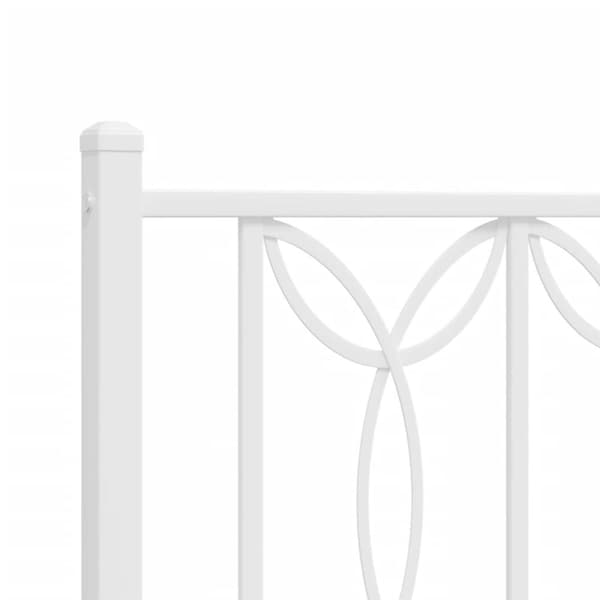 vidaXL sengegavl 200 cm metal hvid