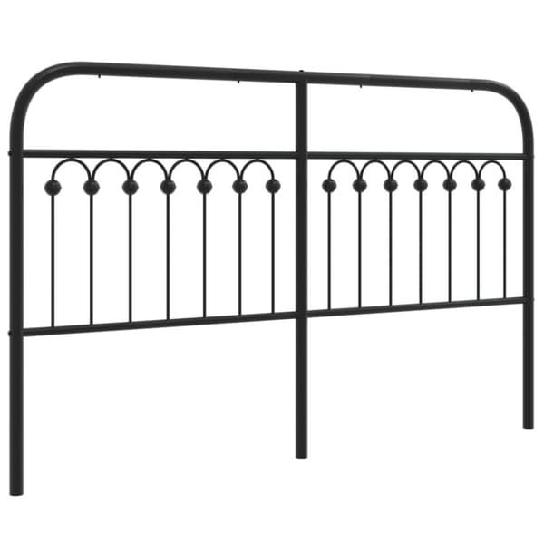 vidaXL Sengegavl i metall svart 150 cm