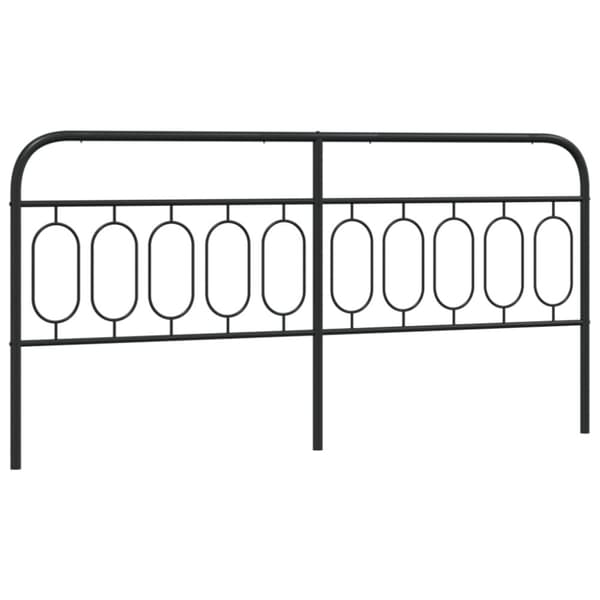 vidaXL Metallinen sängynpääty musta 200 cm