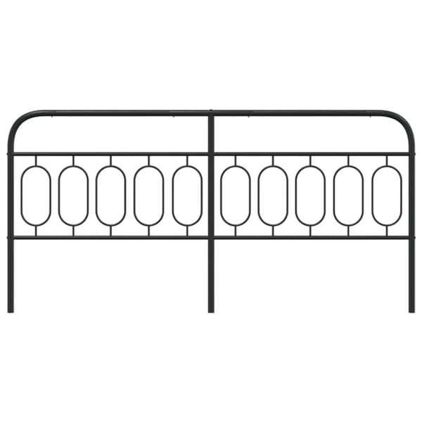 vidaXL Metallinen sängynpääty musta 200 cm