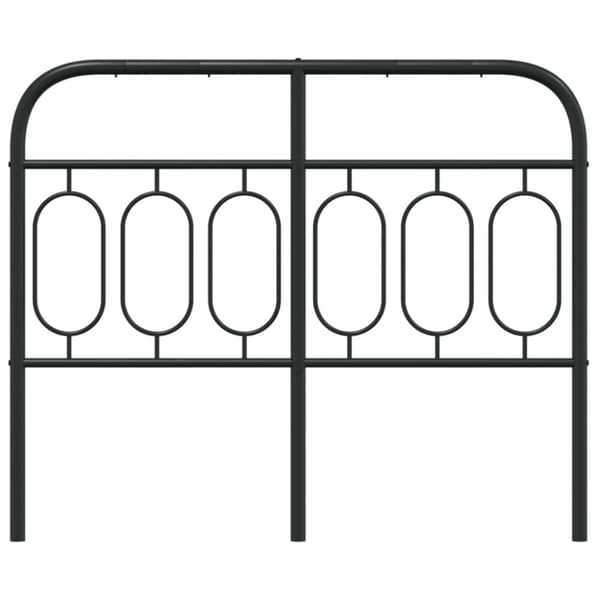 vidaXL Metallinen sängynpääty musta 120 cm