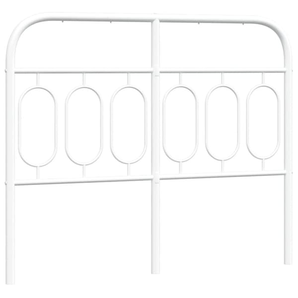 vidaXL Metallinen sängynpääty valkoinen 120 cm