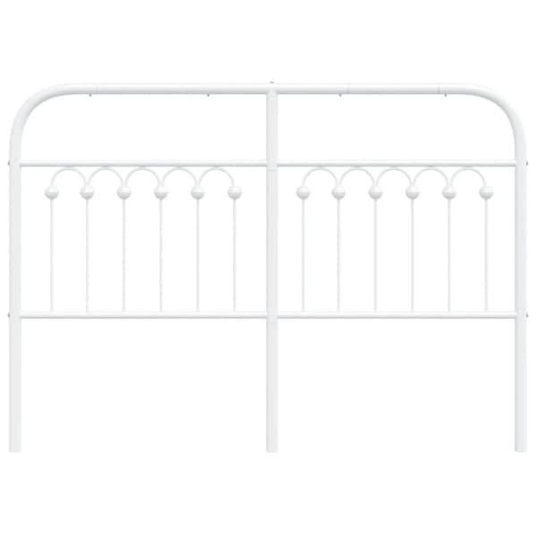 vidaXL sengegavl 135 cm metal hvid
