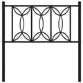 Pikkukuva 5 / 7: vidaXL Metallinen sängynpääty musta 90 cm