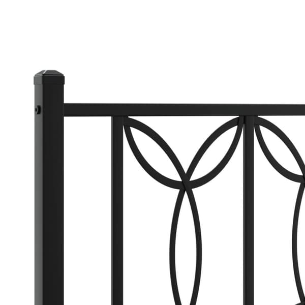 vidaXL Metallinen sängynpääty musta 90 cm