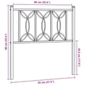 Pikkukuva 7 / 7: vidaXL Metallinen sängynpääty musta 90 cm