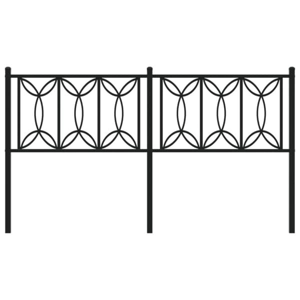 vidaXL Metallinen sängynpääty musta 160 cm