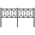 Pikkukuva 5 / 7: vidaXL Metallinen sängynpääty musta 160 cm