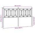 Pikkukuva 7 / 7: vidaXL Metallinen sängynpääty musta 160 cm
