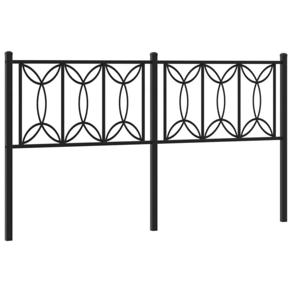 vidaXL Metallinen sängynpääty musta 160 cm