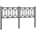 Pikkukuva 1 / 7: vidaXL Metallinen sängynpääty musta 160 cm