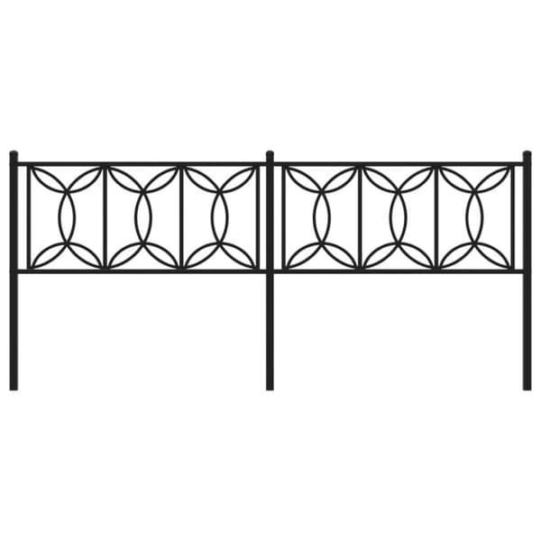 vidaXL Metallinen sängynpääty musta 200 cm