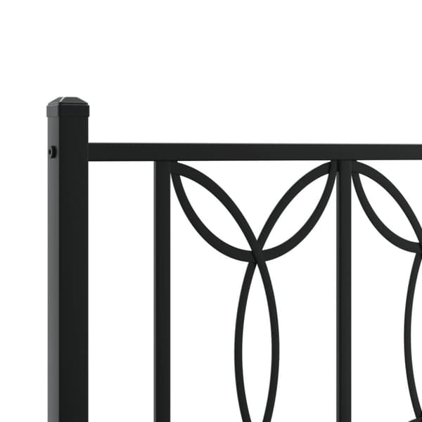 vidaXL Metallinen sängynpääty musta 200 cm
