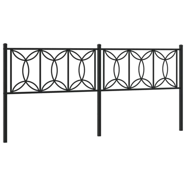 vidaXL Metallinen sängynpääty musta 200 cm