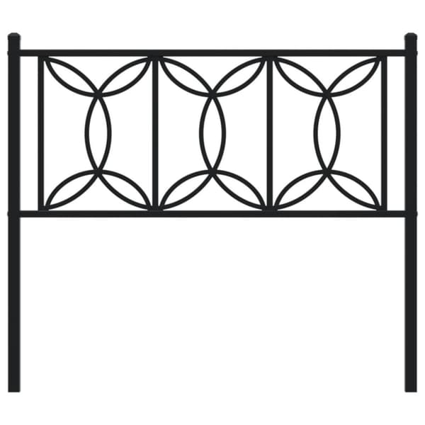 vidaXL sengegavl 107 cm metal sort