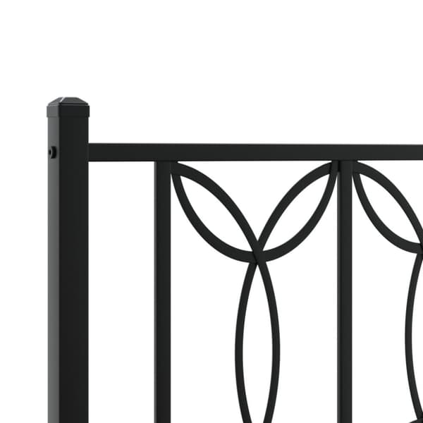 vidaXL sengegavl 107 cm metal sort