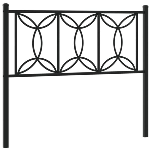vidaXL sengegavl 107 cm metal sort