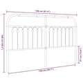 Miniatyrbilde 7 av 7: vidaXL Sengegavl i metall hvit 150 cm