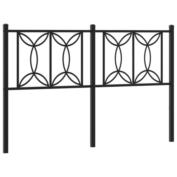 vidaXL sengegavl 135 cm metal sort