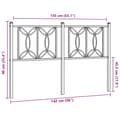 Miniatyrbillede 7 af 7: vidaXL sengegavl 135 cm metal sort