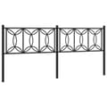 Pikkukuva 3 / 7: vidaXL Metallinen sängynpääty musta 193 cm