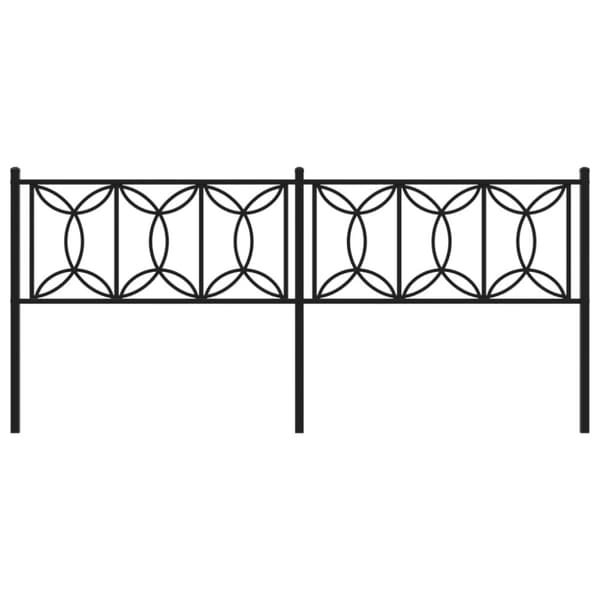 vidaXL Metallinen sängynpääty musta 193 cm