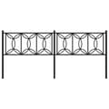 Pikkukuva 5 / 7: vidaXL Metallinen sängynpääty musta 193 cm