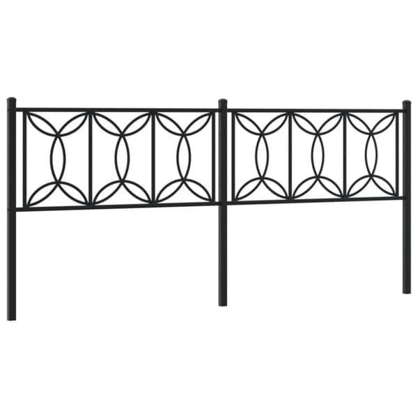 vidaXL Metallinen sängynpääty musta 193 cm