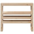 Miniatyrbilde 4 av 10: vidaXL Hodegavl med hyller 75 cm heltre furu