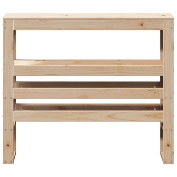 vidaXL Hodegavl med hyller 75 cm heltre furu