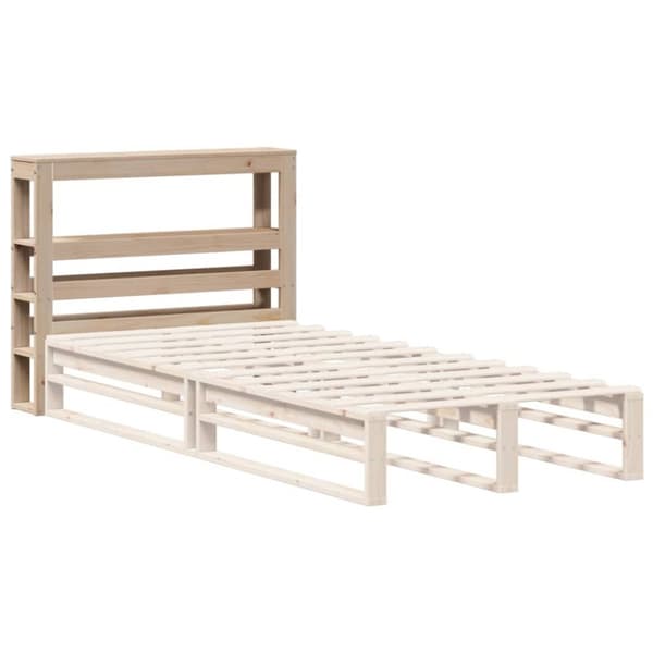vidaXL Hodegavl med hyller 75 cm heltre furu