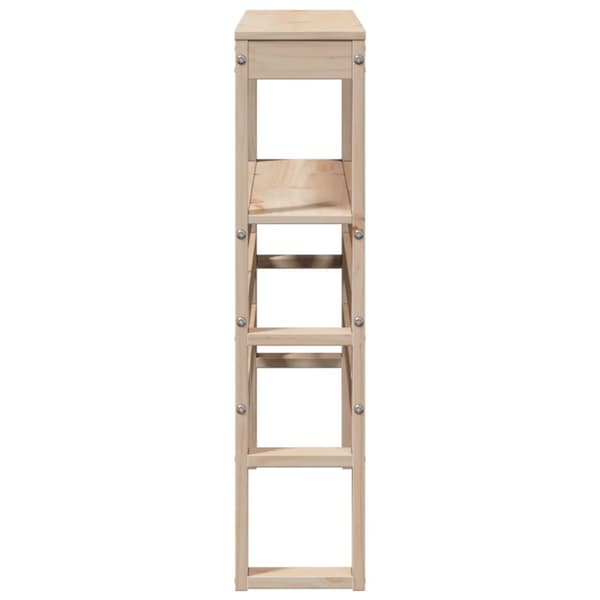 vidaXL Hodegavl med hyller 75 cm heltre furu