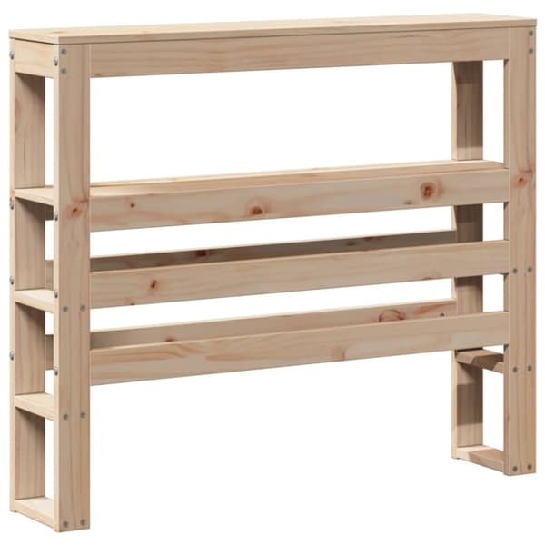 vidaXL Hodegavl med hyller 75 cm heltre furu