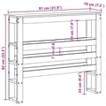 Miniatyrbilde 10 av 10: vidaXL Hodegavl med hyller 75 cm heltre furu