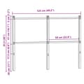 Miniatyrbilde 7 av 7: vidaXL Hodegavl røkt eik 120 cm konstruert tre og stål