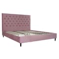 Miniatyrbillede 1 af 5: Seng DKD Home Decor Træ Metal Pink 180 x 200 cm 187 x 210 x 137 cm