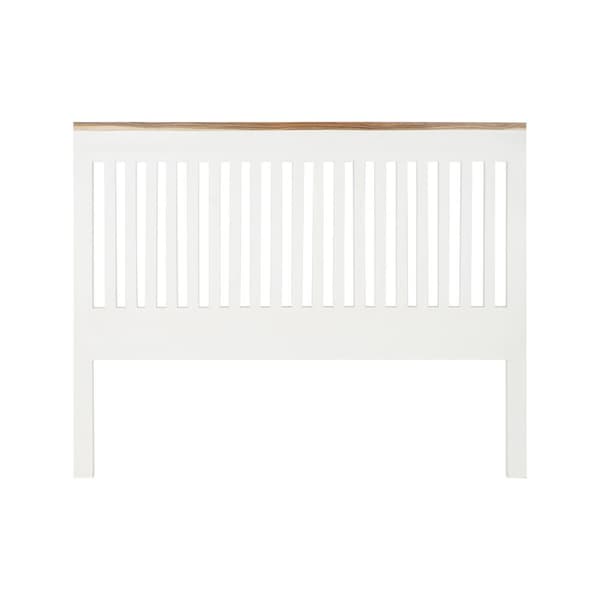 Sengegavl DKD Home Decor Hvid Brun Akacie Mangotræ 165 x 3 x 135 cm