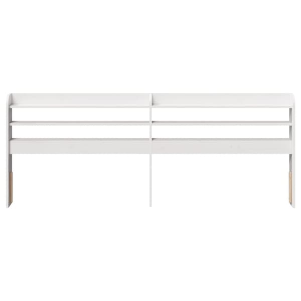 vidaXL Hodegavl med hyller hvit 180 cm heltre furu