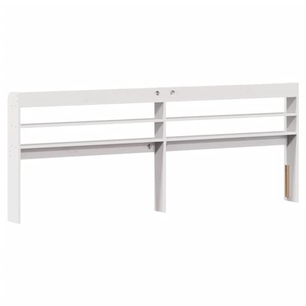 vidaXL Hodegavl med hyller hvit 180 cm heltre furu