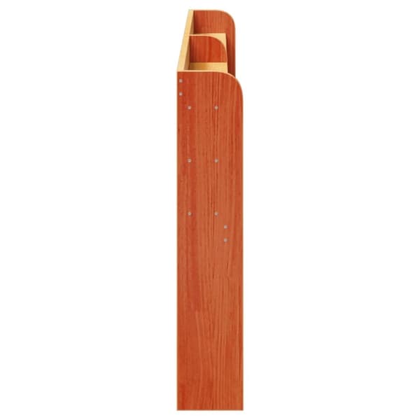 vidaXL Hodegavl med hyller voksbrun 180 cm heltre furu
