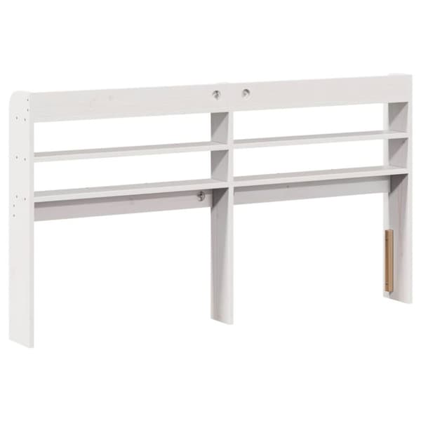 vidaXL Hodegavl med hyller hvit 150 cm heltre furu